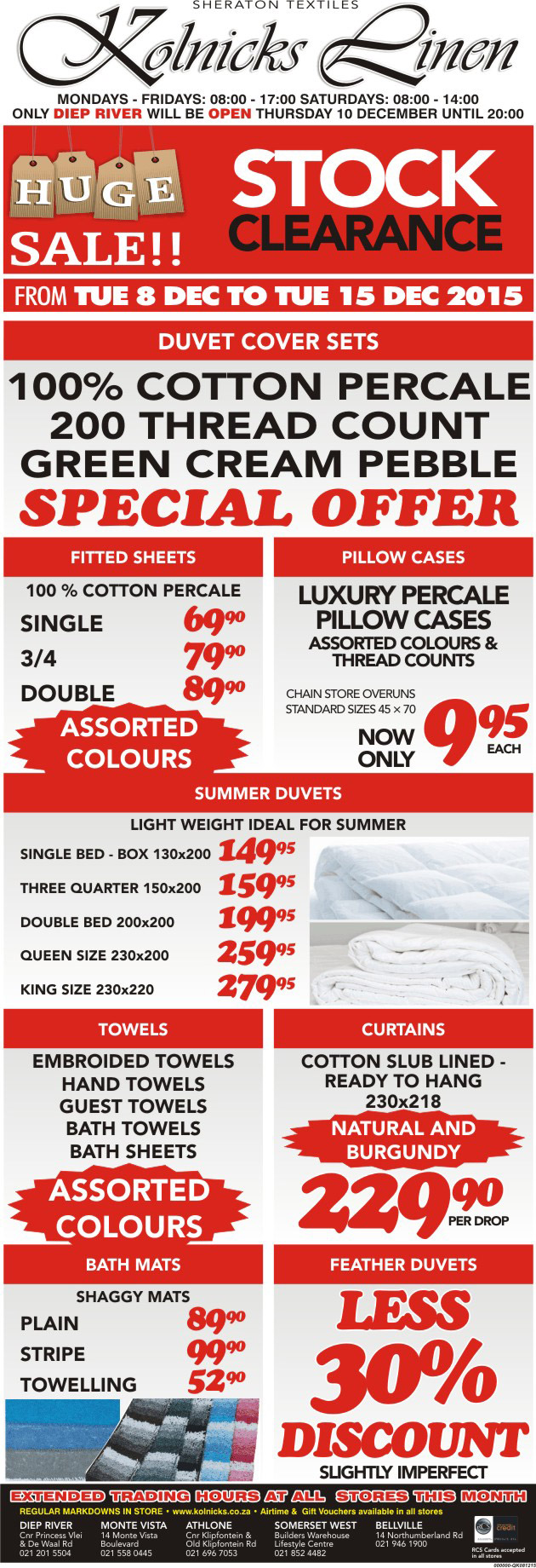 Kolnicks Linen Factory Shop Sale The AZ of Factory Shops